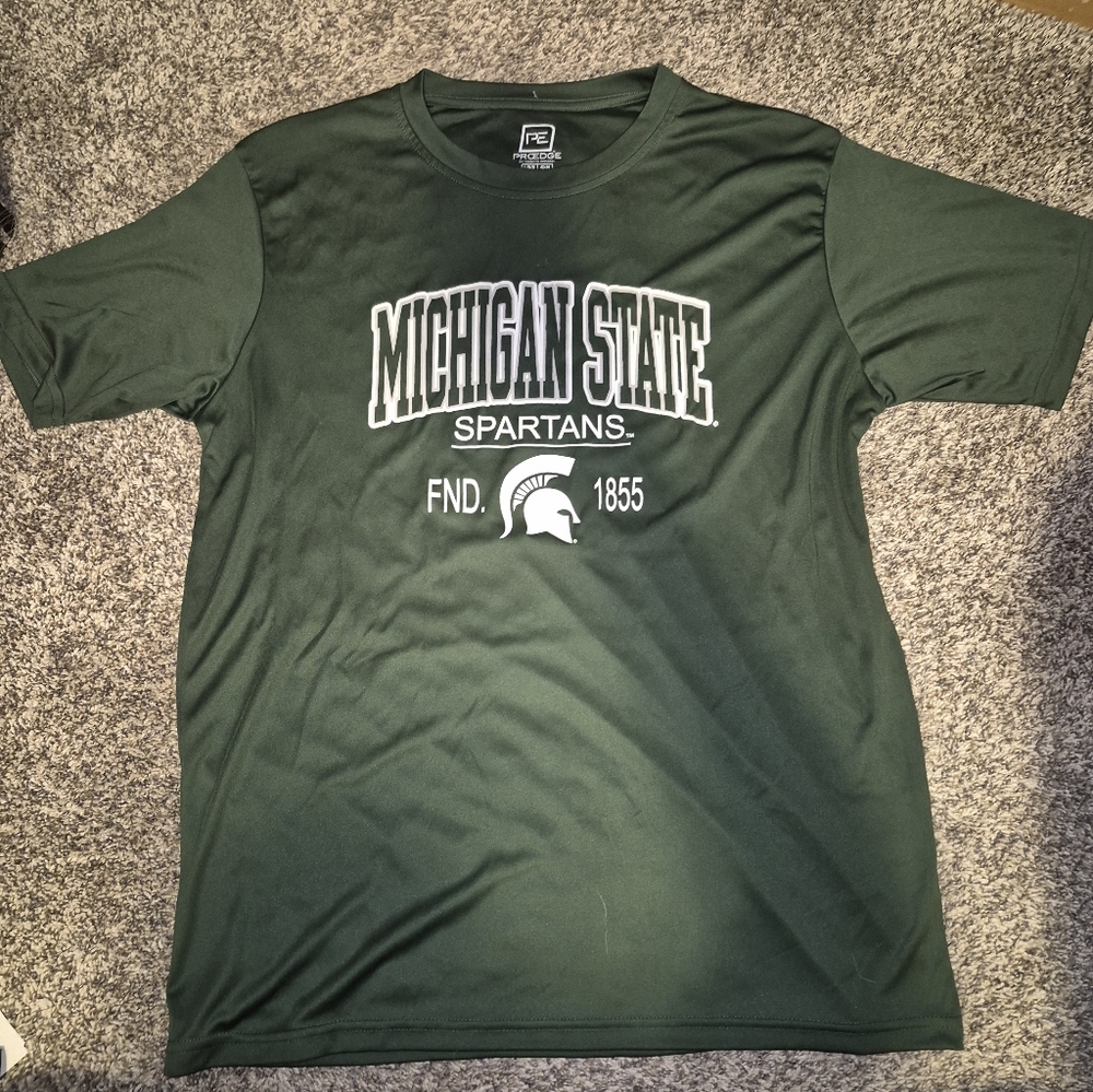 Pro Edge Michigan State Spartans Dark Green Tee